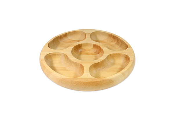 Round bowl with 5 dividers