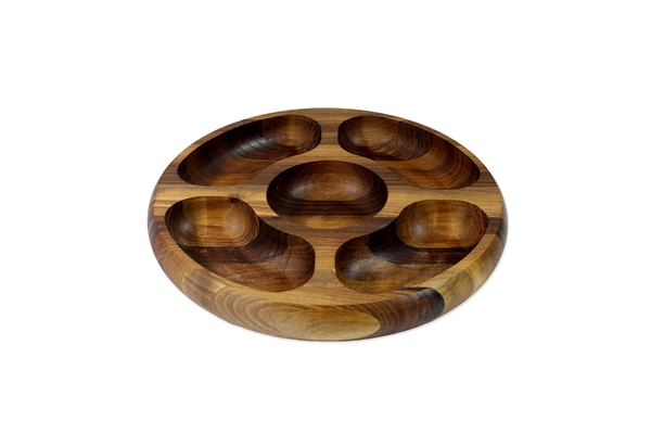 Round bowl with 5 dividers